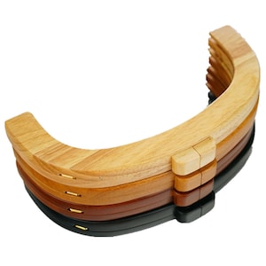Marco para monedero retro de 25 cm (10") / Marco para monedero grande con asa de madera y tornillos, color a elegir