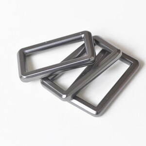 2 Pieces Rectangle Rings for Bags Fingdings /matte Gunmetal/inner Size ...