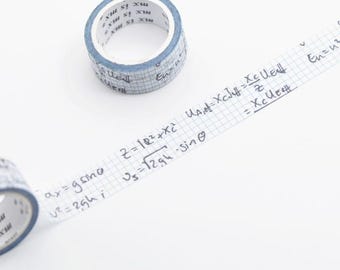 Math Formula Washi Tape 15mm x 5 Meters No.12288