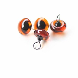 One Pair Brown Germany Glass Eyes With A Loop Round Teddy Bear Eyes Size 5mm-20mm Pick Size image 4