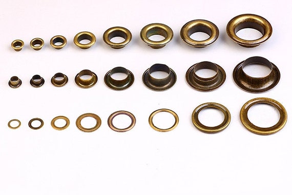 Bronze Eyelets 1/4,Leather Grommets 4mm, with Washers for Clothes Leather  Eyelets and Paper Bags(Inner Diameter 4mm) 100pcs Small Grommets Eyelets