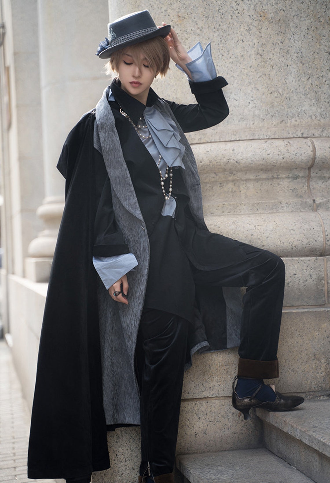 Elegant Gothic Aristocrat Fashion Dandy Ouji Prince Long Vest Etsy