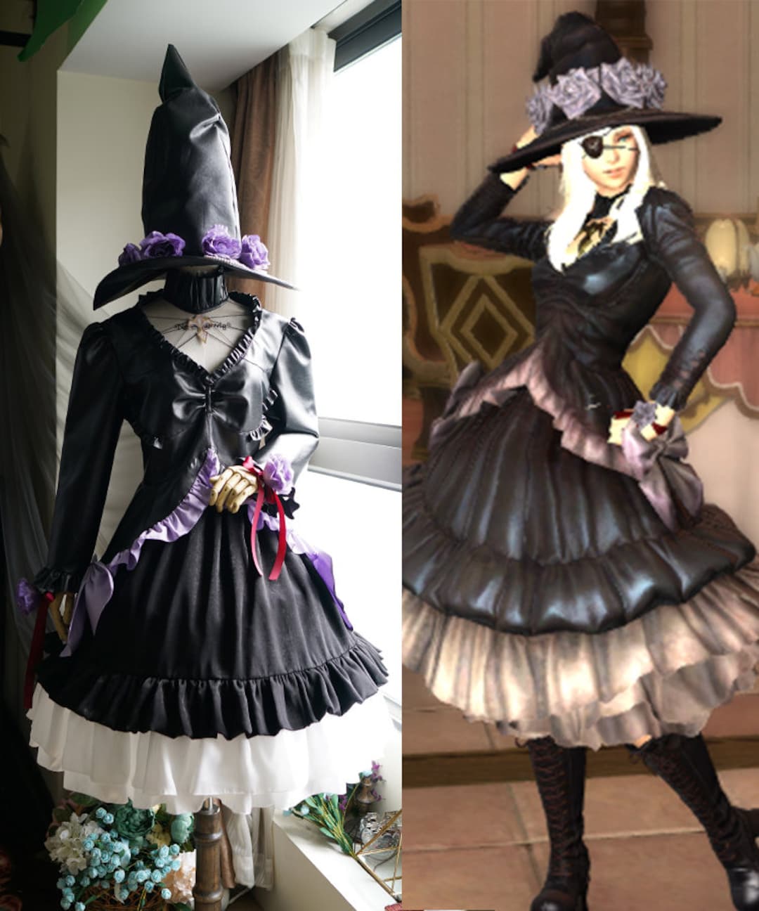 Final Fantasy XIV Cosplay Edda Blackbosom Costume Set Etsy