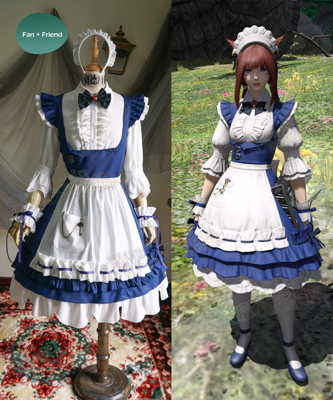 Final Fantasy XIV game Cosplay Csilla Beleth Maid Costume Etsy