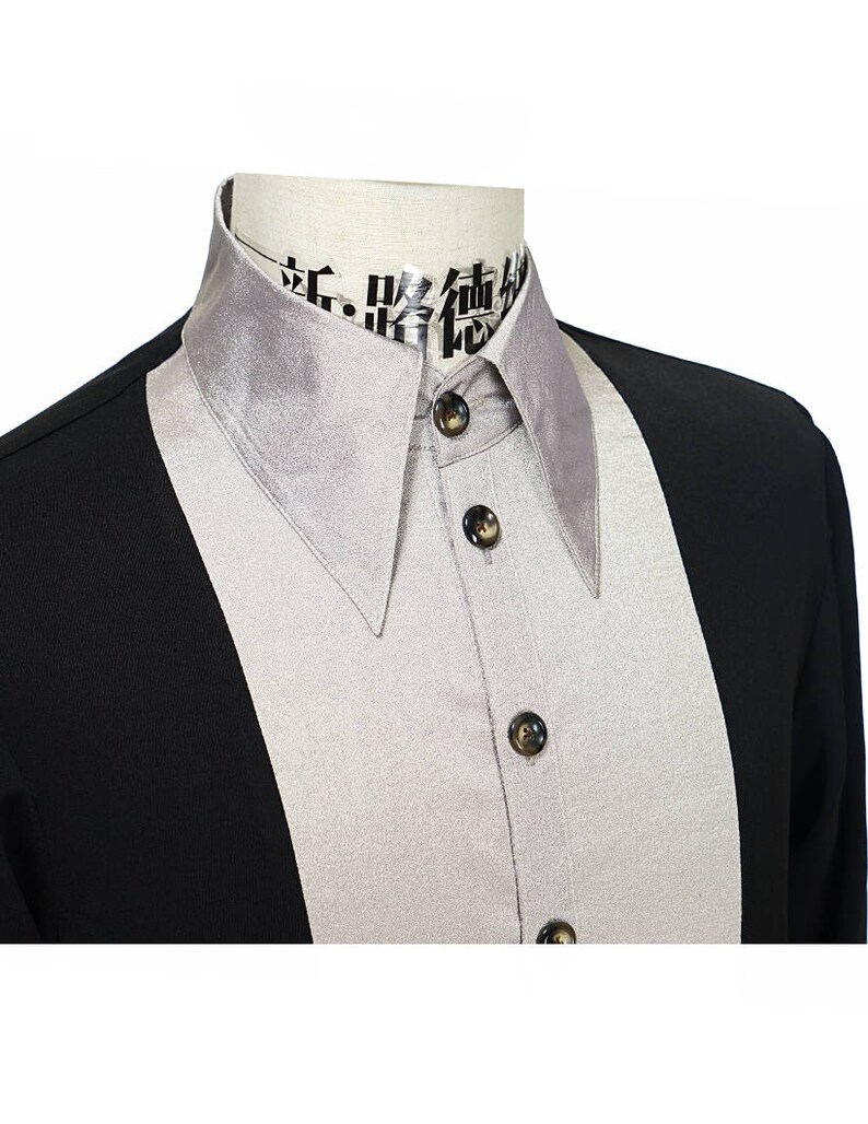 Vintage Retro Fashion Dandy Mens Dress Shirt Long Sleeves With Etsy