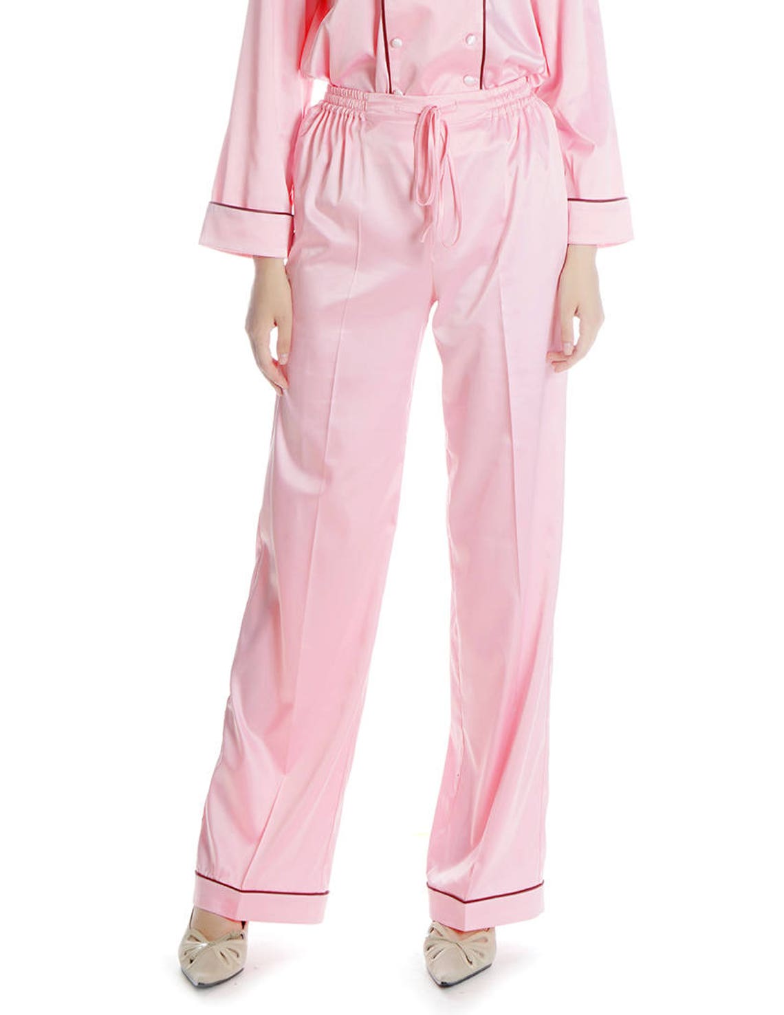 50s' Vintage Preppy Silk Pajamas Sleepwear Pants Slack - Etsy