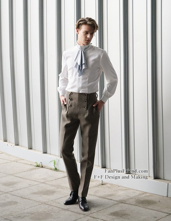 high stand collar dress shirt