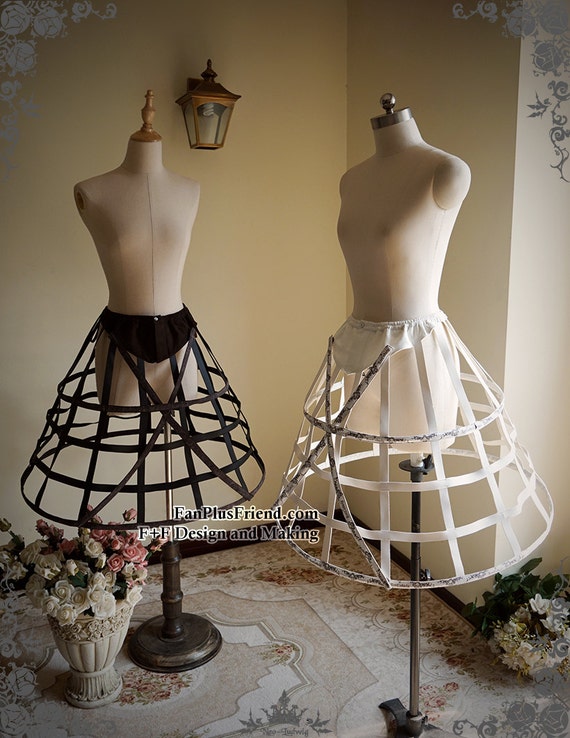 Full Circle Steel Boned Short Crinoline Birdcage Petticoat Sweet 3 Hoop Skirt 