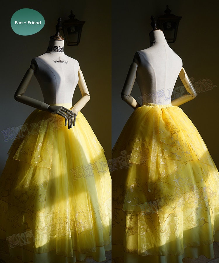 Beauty And The Beast 17 Movie Cosplay Belle Yellow Ball Etsy India