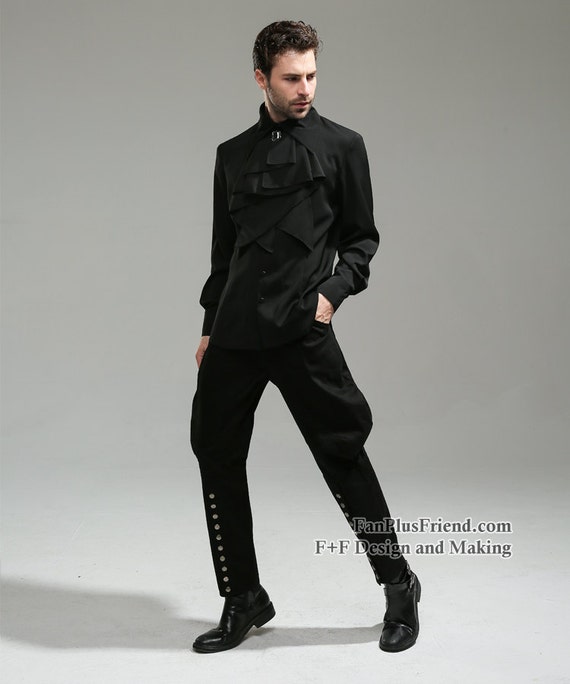 black dress shirt outfit men