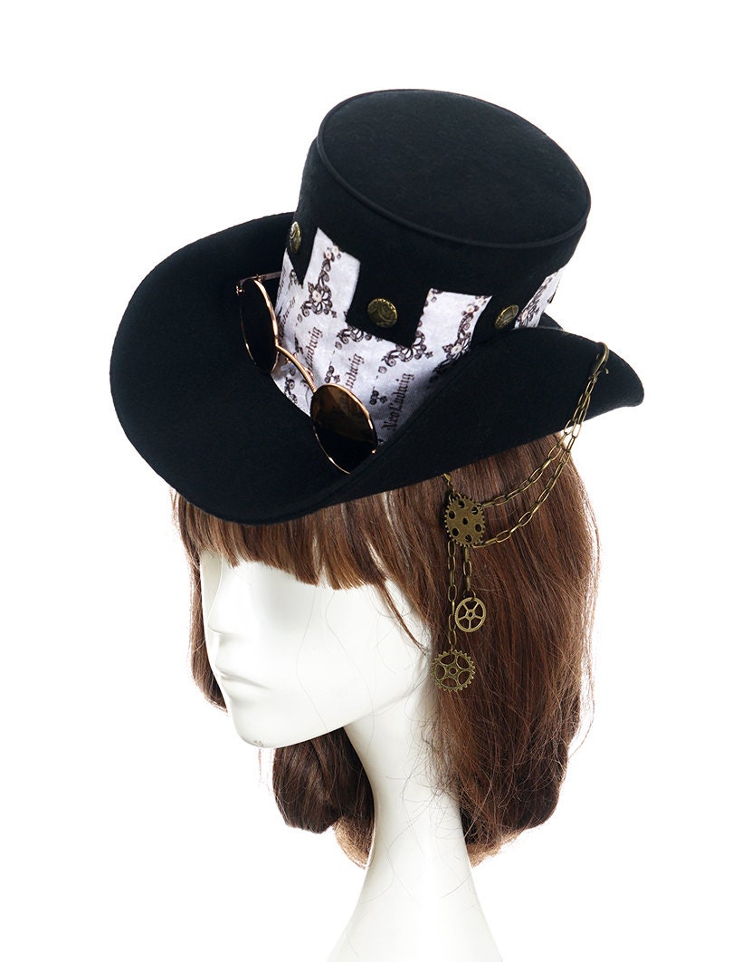 Steampunk Milliner Fascinators Decorated Handmade Wool Mini Etsy