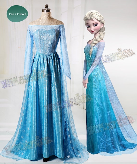 Onderzoek Buiten Wanneer Disney Frozen Film Cosplay Elsa Kostuum Volwassen Vrouwen - Etsy België