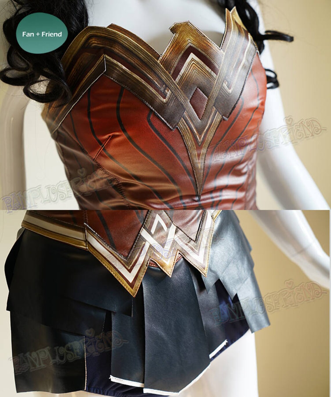 Wonder Woman Cosplay Adult Women Leather Armor Corset Skirt Etsy