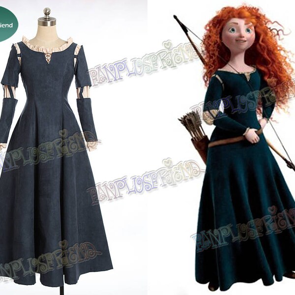 Brave (película de Disney) Cosplay Traje de disfraz de princesa Mérida