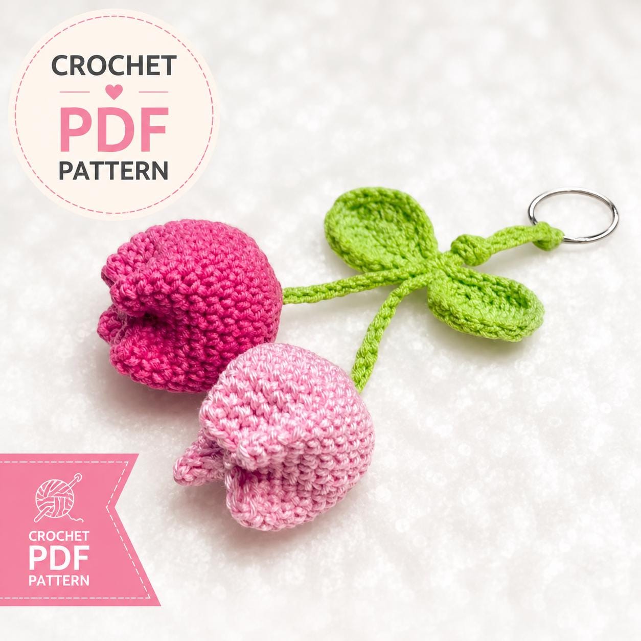 Crochet Tulip Keychain Pattern: Easy Step-by-step Guide (PDF