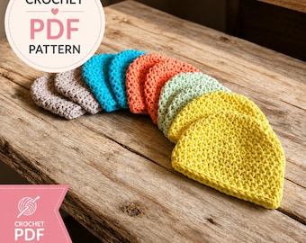 Newborn Baby Hat Crochet Pattern | Instant PDF Download | Easy Beginner Baby Beanie Tutorial | DIY Handmade Baby Shower Gift