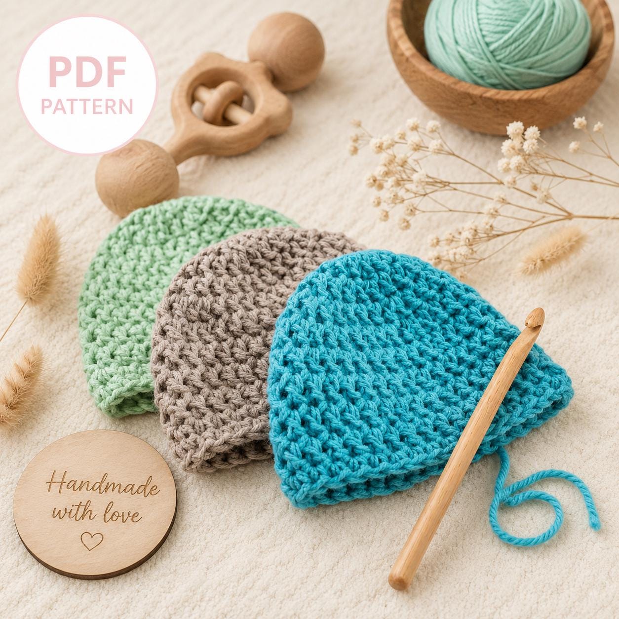30 Baby Hat Crochet Patterns for Sweet Handmade Gifts and Everyday Warmth 34 Easy Newborn Baby Beanie Crochet Pattern