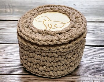 Basket for Home Organization and Decoration.Bathroom Storage. Baby Room Organizer. Housewarming Gift. Dog.