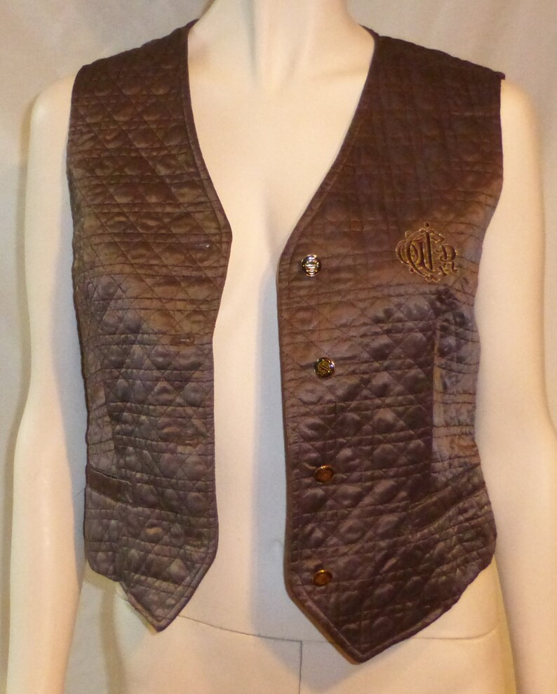 CHRISTIAN DIOR Silk VEST Signature Quilted Cannage Gold Fancy | Etsy