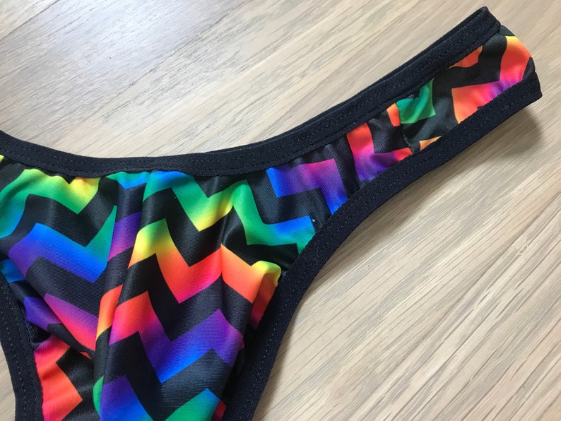 Rainbow male thong. Lightweight and very stretchy material. | Etsy