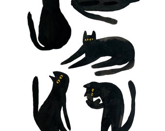 Black Cats art print