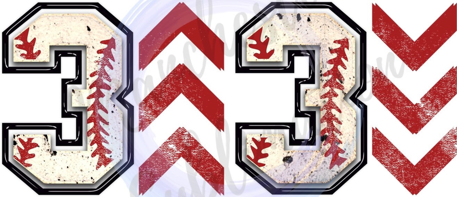 3 up 3 Down Baseball Sublimation Transfer Ready to Press Etsy