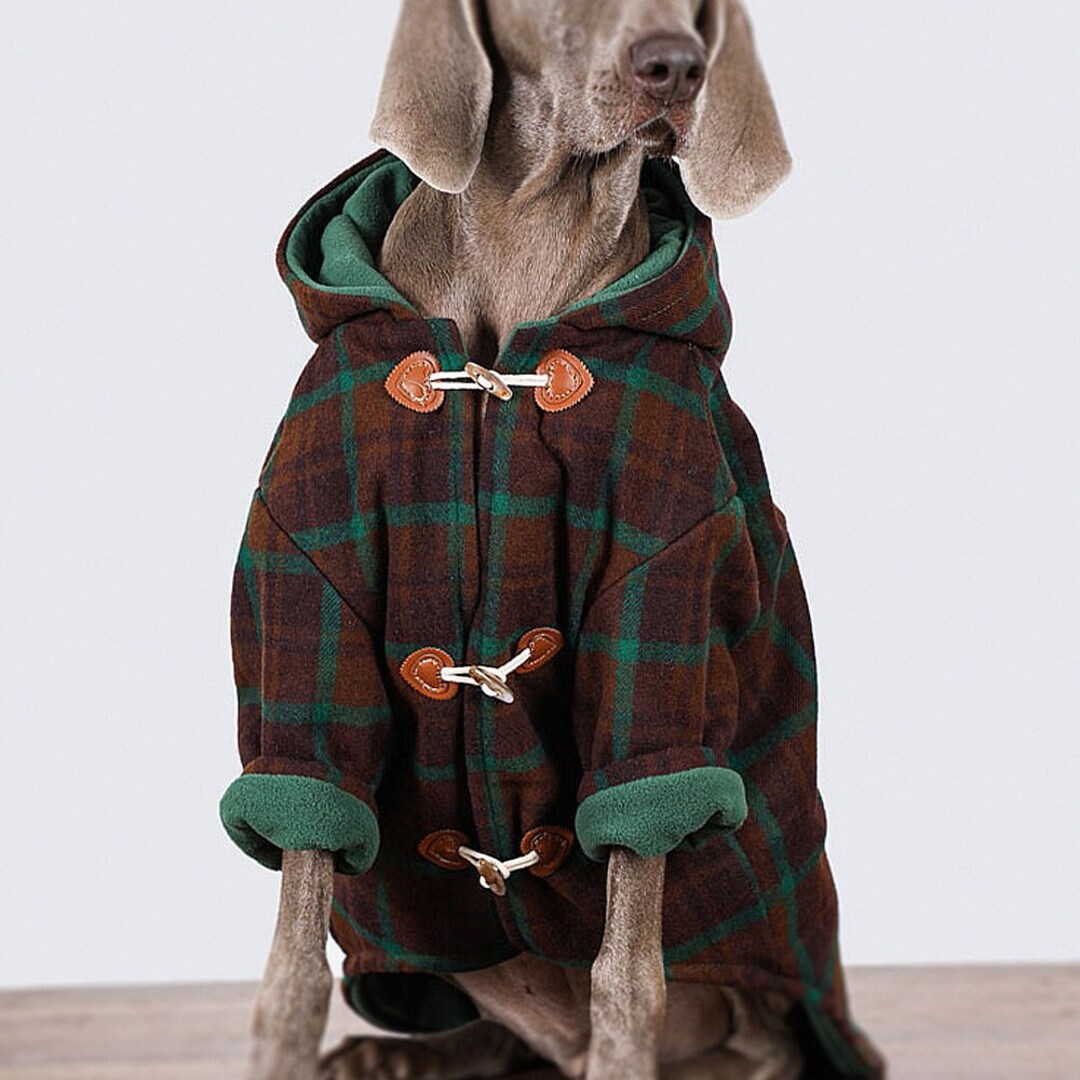 Dog Retro Woolen Coat, Warm Winter Coat for Medium and Large Dogs