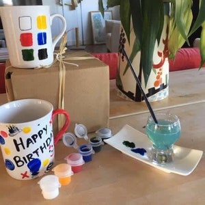 Paint Your Own Craft Kit Brights Mug x 2