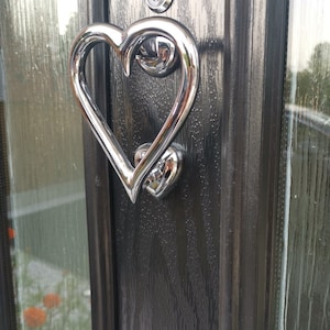 SLIGHT SECONDS Heart Door Knocker Chrome, Brass, Black,Free Postage in the UK