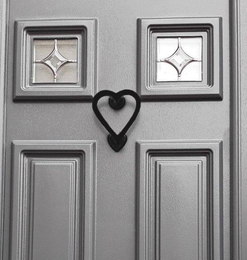 Heart Door Knocker Chrome Brass Black Brushed Chrome & Etsy UK