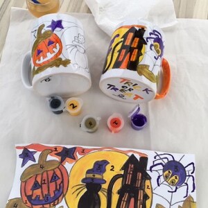 Painting by Number Mugs Craft Kits FREE UK POSTAGE Halloween