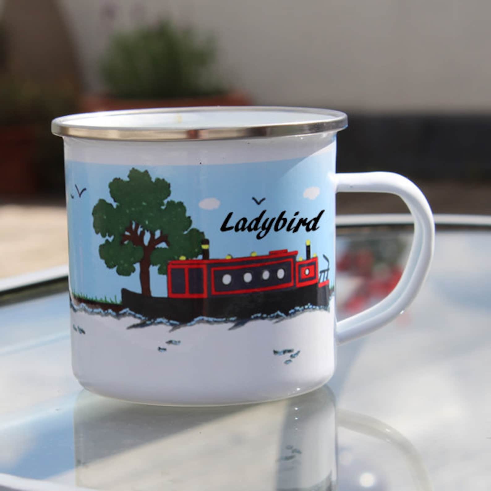 Personalised Enamel/Tin Mugs Gifts Camping Fishing Etsy