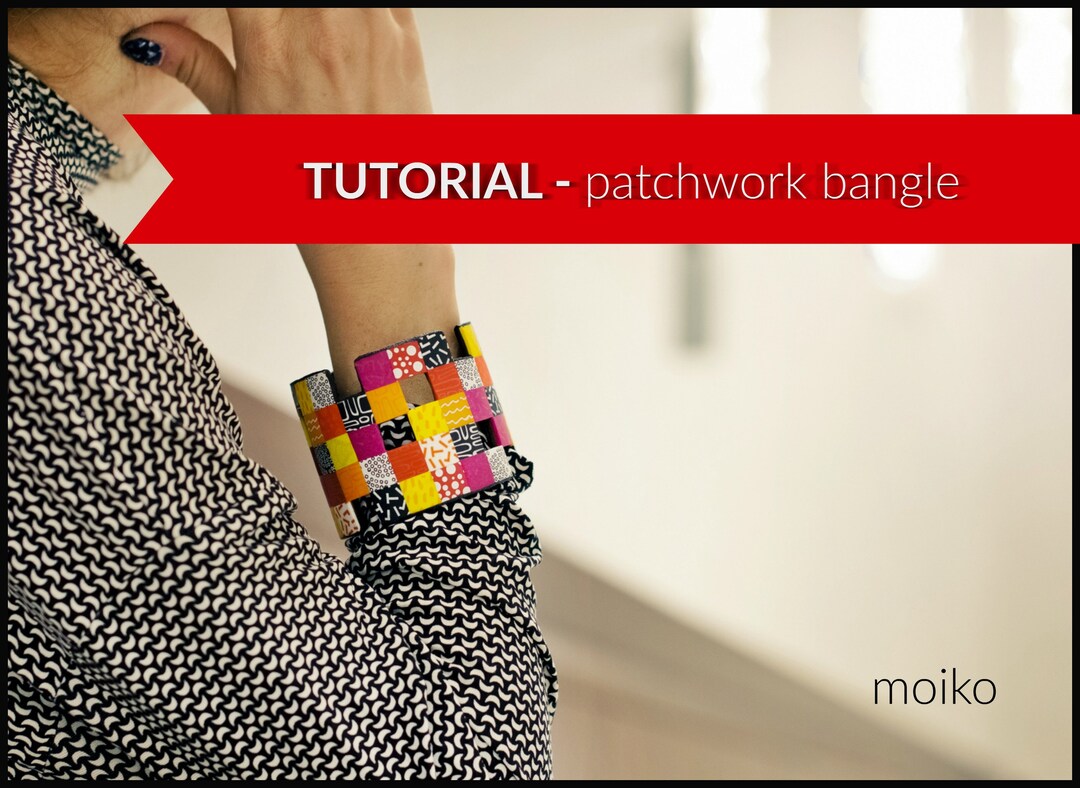 Tutorial Decoupage Bangle TUTORIAL - Patchwork Bangle - Etsy