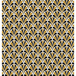 May include: A black and gold geometric pattern with a repeating design of overlapping fan shapes. The pattern is set against a white background. The text "set 31" and "screen 2 of 2" are visible in the image.