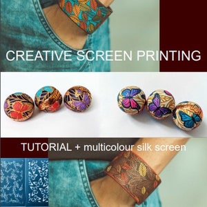 Creative screen printing + set for multicolor screen printing