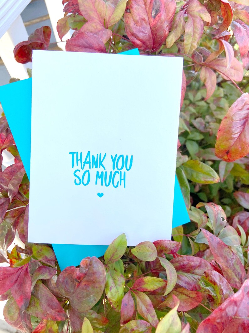 Letterpress Thank You Card