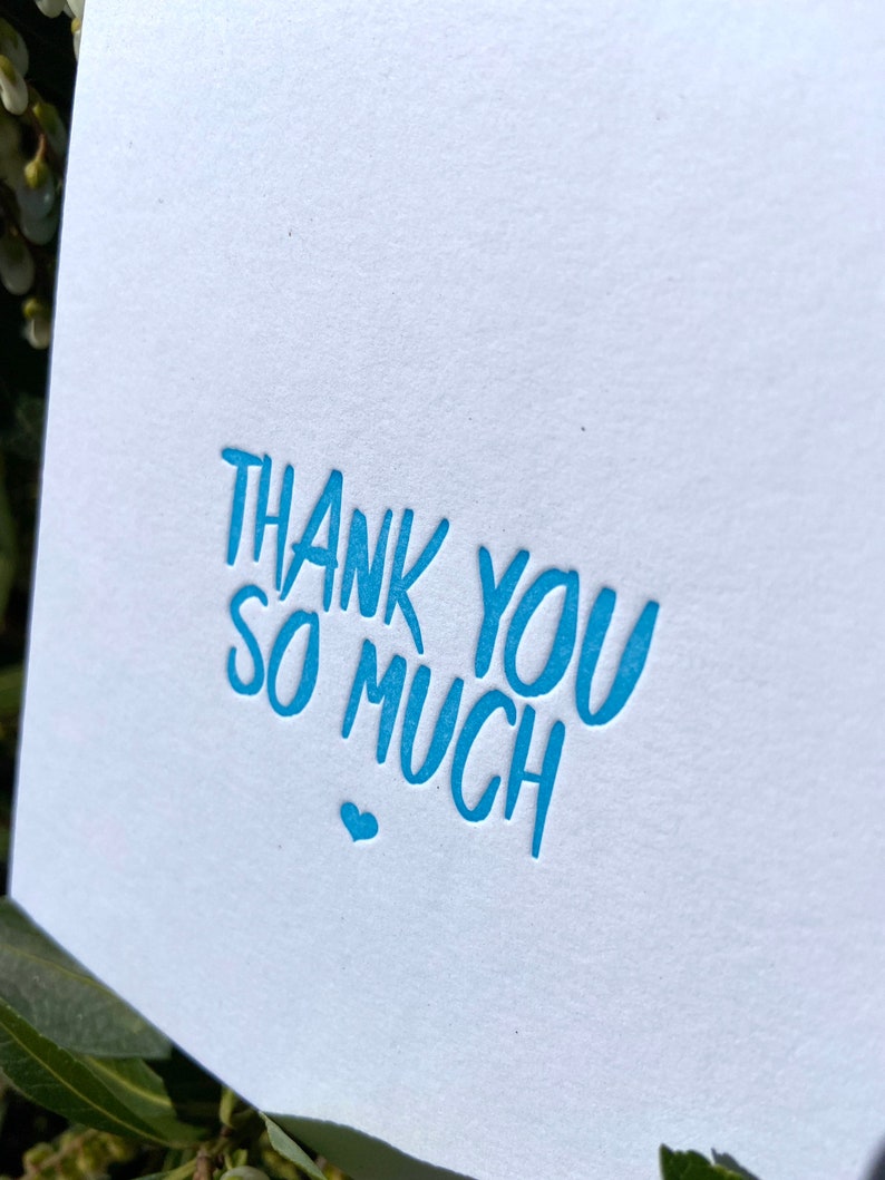 Letterpress Thank You Card