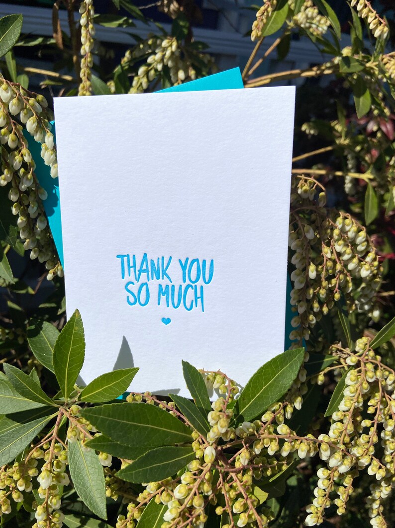 Letterpress Thank You Card