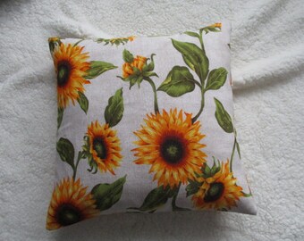 Taie d'oreiller en plumes de tournesol, coussin d'été, coussin énergisant, style maison de campagne, shabby chic, vintage, boho, un cadeau