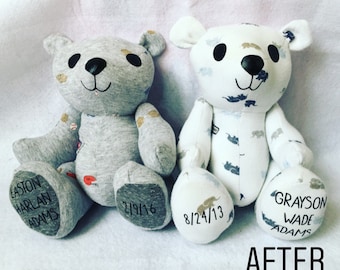 Memory bear handwritten vinyl add on