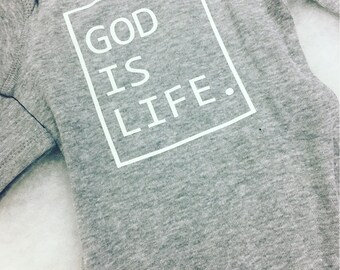 God is life, Jesus onesie, god saves, Jesus baby clothes, baby girl, baby boy, Christian baby clothes, Christian onesies