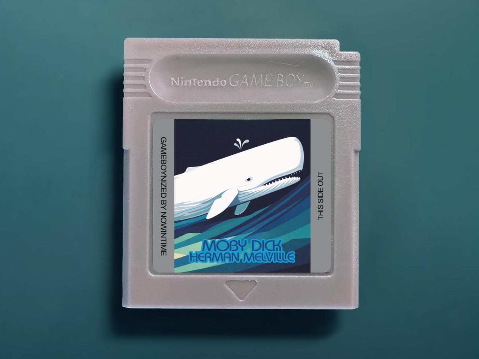 Custom Game Boy Cartridge with Books and Literature Classics