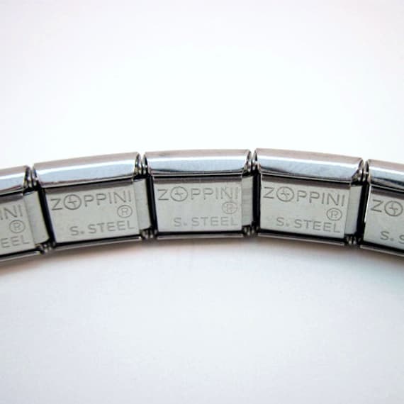 Genuine Italian Zoppini Steel Charm With Gemstone or Crystal