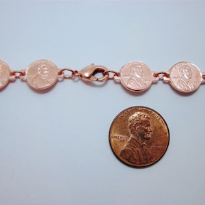 Custom Length American Penny Link Bracelet or Necklace