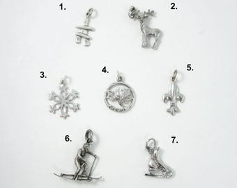 Vintage Sterling Silver 925 CANADA Charms for Charm Bracelets (or wear as Pendants)
