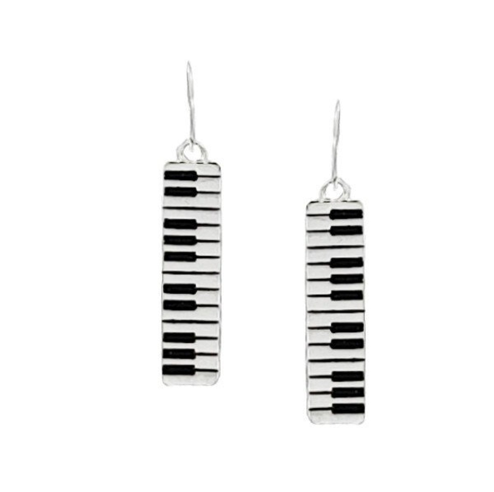 Vintage and Handmade Piano Keyboard Rectangle Dangle Earrings OR ...