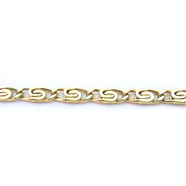 Small Scroll Chain - 18kt Gold Layered - Custom made Length