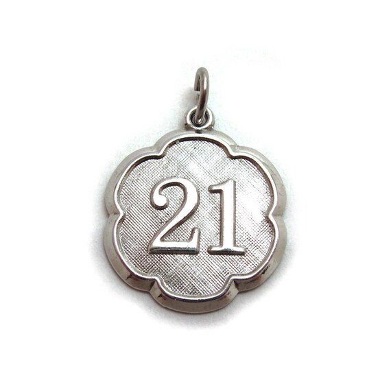 Number Twenty-one 21 Charm Sterling Silver Number Twenty-one 21 Charm Sterling Silver