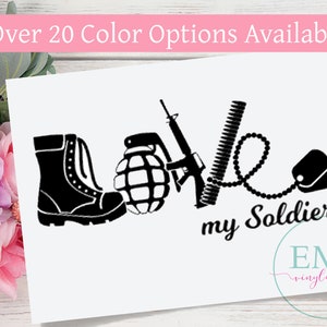 US Soldier Decal - Love my Soldier Decal - Army Decal - US Military Decal - Army Sticker - Car Decal - Laptop Sticker - Vinyl - Car Stickers