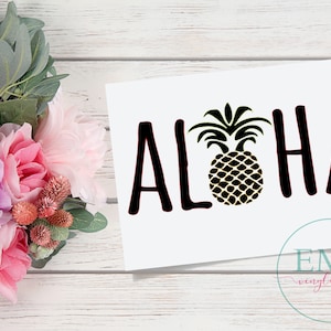 Aloha Decal - Hawaii Decal - Hawaiian Decal - Aloha Laptop Decal - Hawaii Sticker - Car Decal - Laptop Sticker - Vinyl Car Stickers